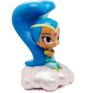 Nickelodeon Shimmer & Shine Blue Hair Ceramic Genie Piggy Coin Bank Figurine